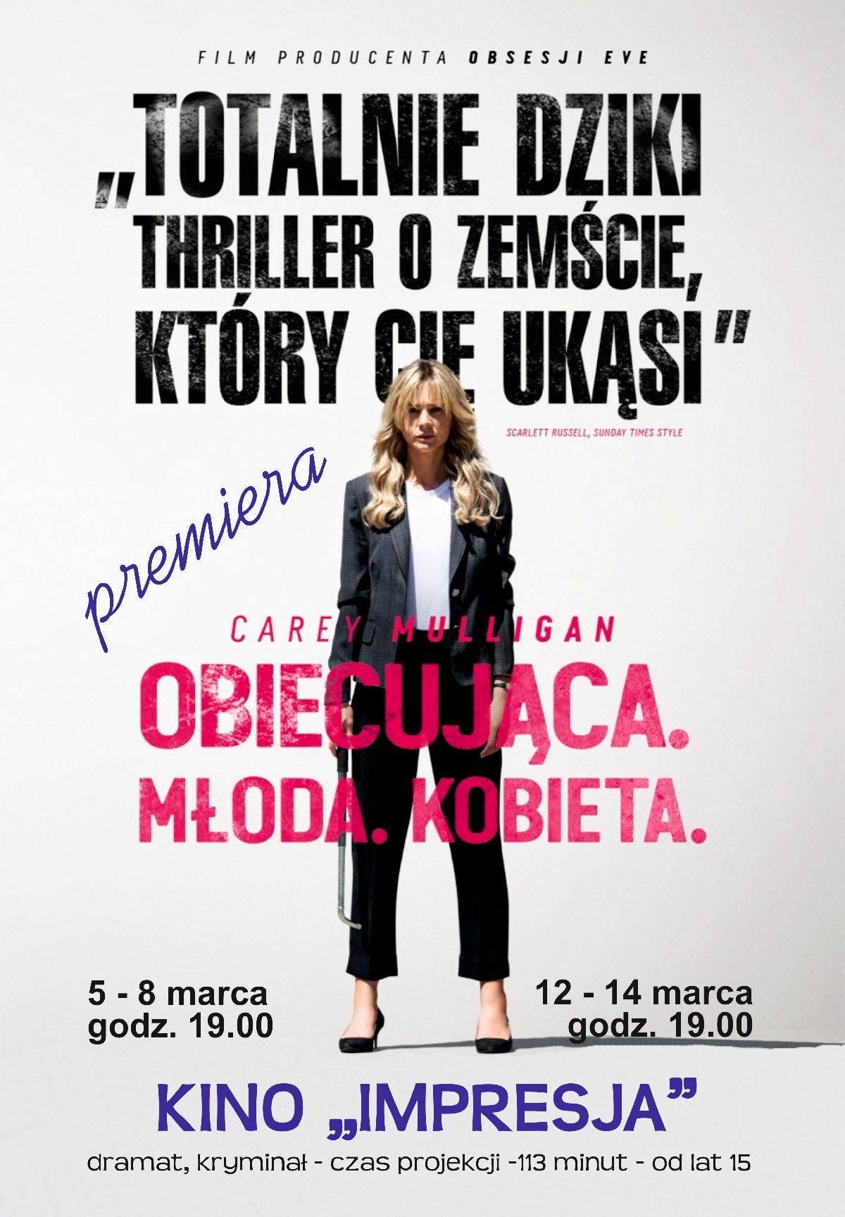 Obiecujaca młoda kobieta w kinie Impresja Obiecujaca młoda kobieta