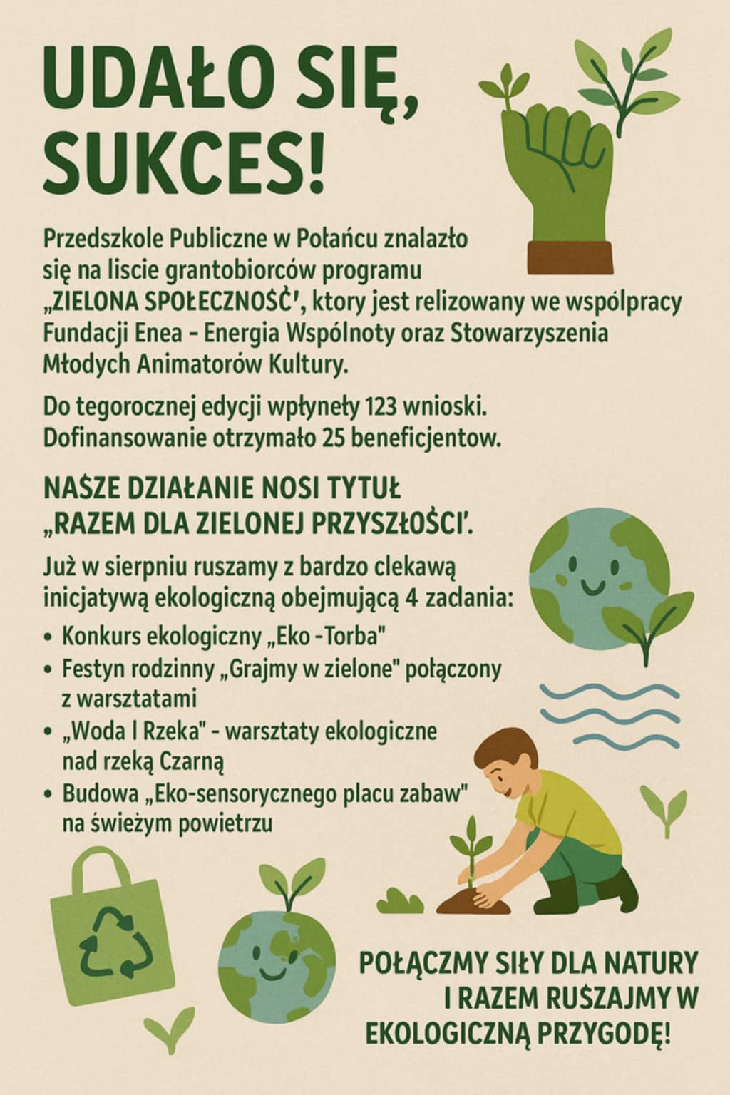 Plakat ziolono
