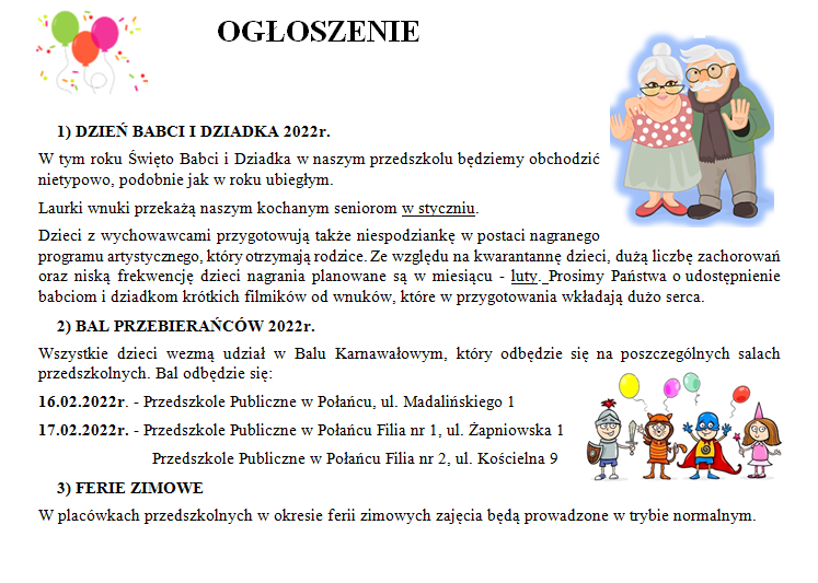 Ogłoszenie 2022