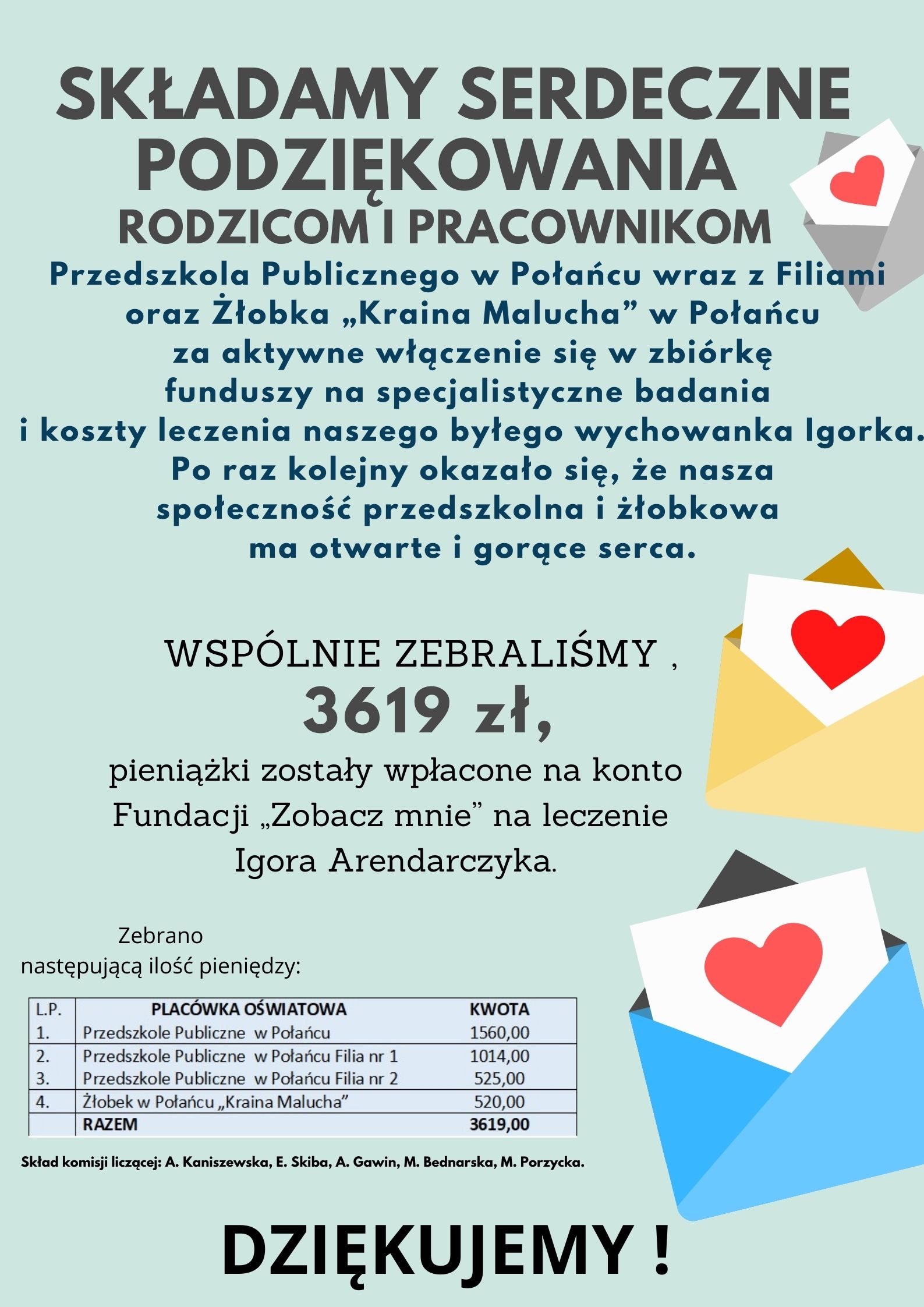 Podziękowanie Igorek