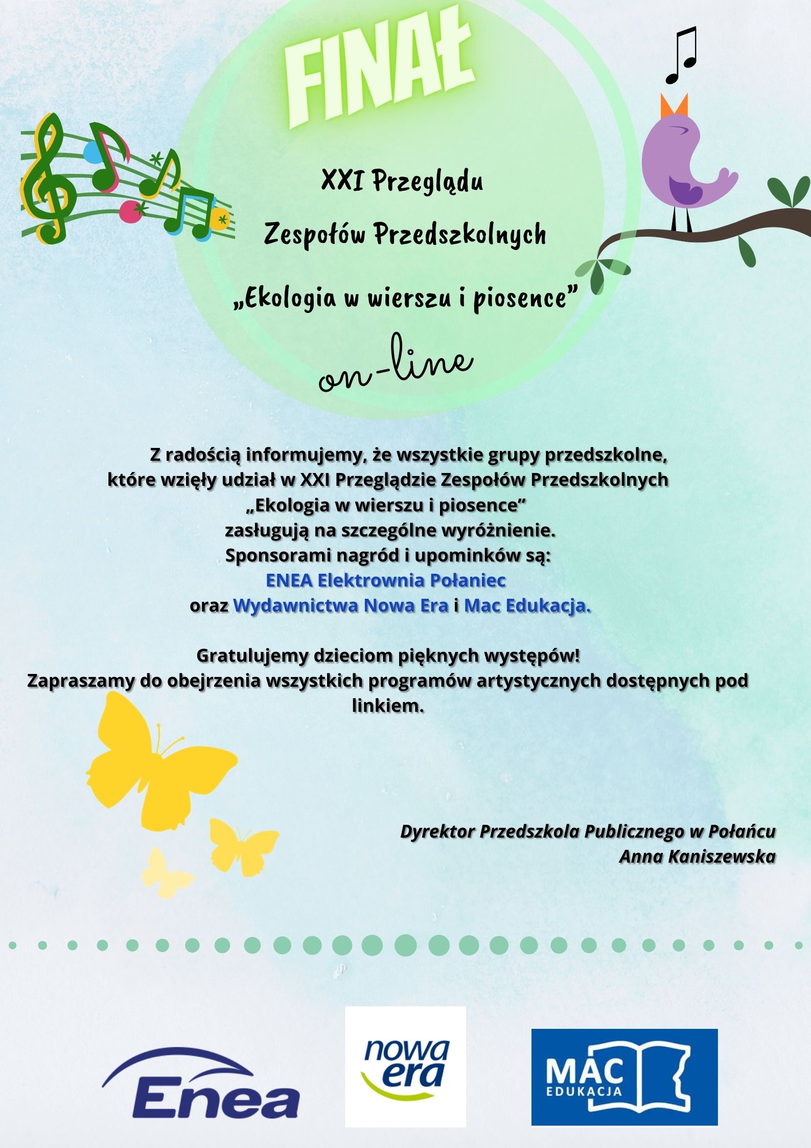 XXI PRZEGLĄD zespołów przedszkolnych 2 1